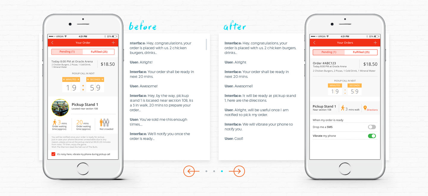 Fankave arena food-ordering experience design